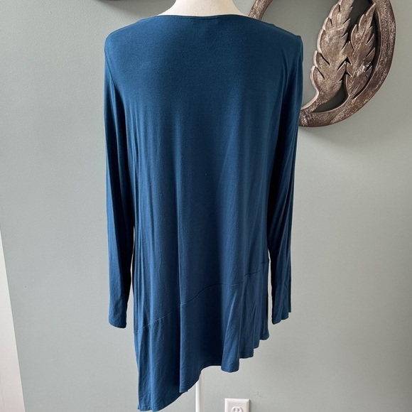 Eileen Fisher Blue Asymmetrical Long Sleeve Tunic XL - Picture 5 of 7